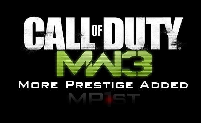 Tahap Prestij Modern Warfare 3 16 hingga 20 Ditambah pada PC, Tidak lama lagi untuk PS3 dan Xbox 360