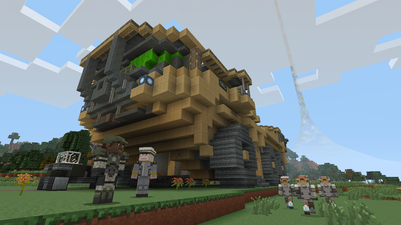 Master Chief Mendarat di Minecraft: Edisi Xbox 360 dalam Pek Halo Mash-Up