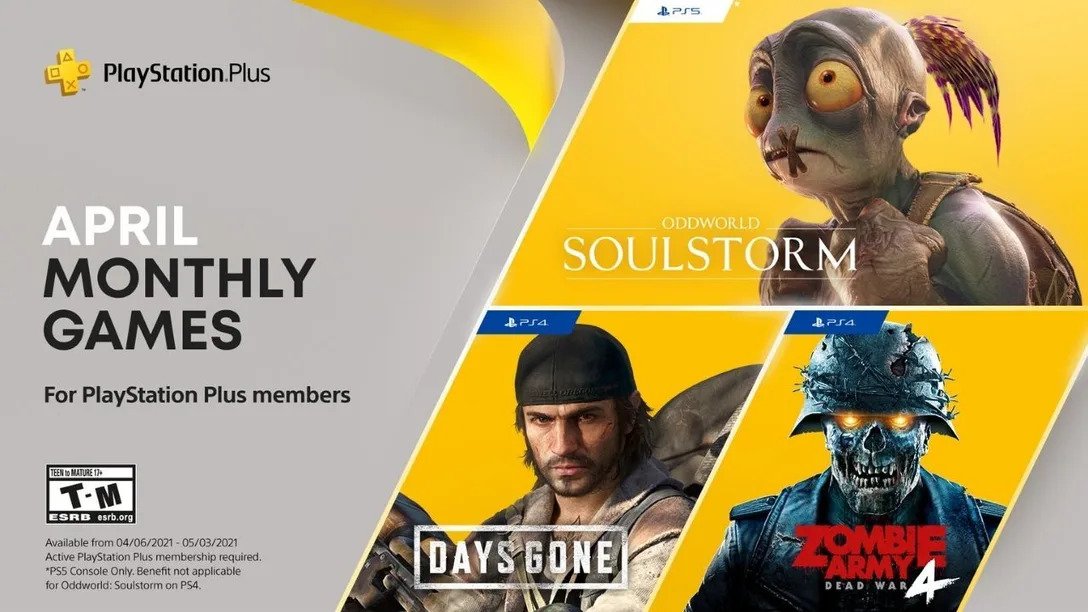 PlayStation Plus 4 月免费游戏公布