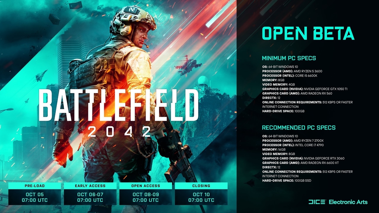 เผยสเปคพีซี Battlefield 2042 แล้ว