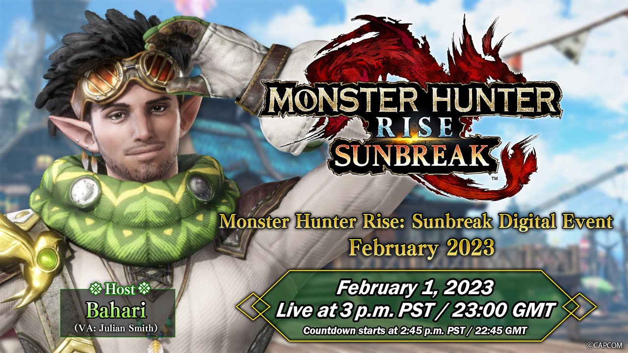 Monster Hunter Rise: Set Acara Digital Sunbreak untuk 1 Februari, Akan Mempamerkan Kandungan Kemas Kini 4 Tajuk Percuma