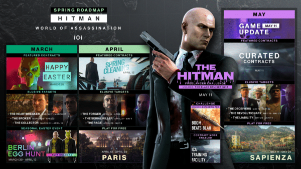 Hitman World of Assassination Spring Roadmap Mendedahkan Acara Paskah, Cabaran Freelancer Baharu &amp; Banyak Lagi