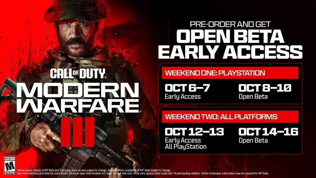 Jadual Beta Terbuka Modern Warfare 3, Call of Duty: Seterusnya Didedahkan