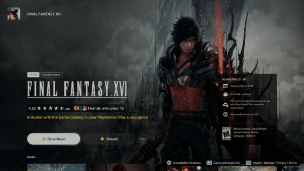 Laporan: Final Fantasy 16 Tersedia untuk Ahli Premium PlayStation Plus Sekarang