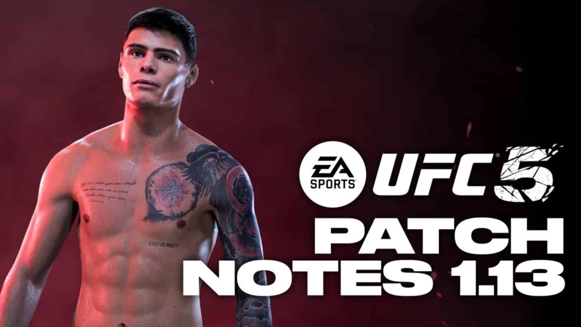 EA UFC 5 更新版本 1.013 添加了四名新战斗机，修复了游戏问题